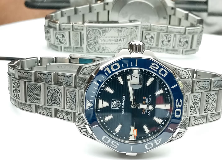 Tag Heuer Aquaracer watches engraving